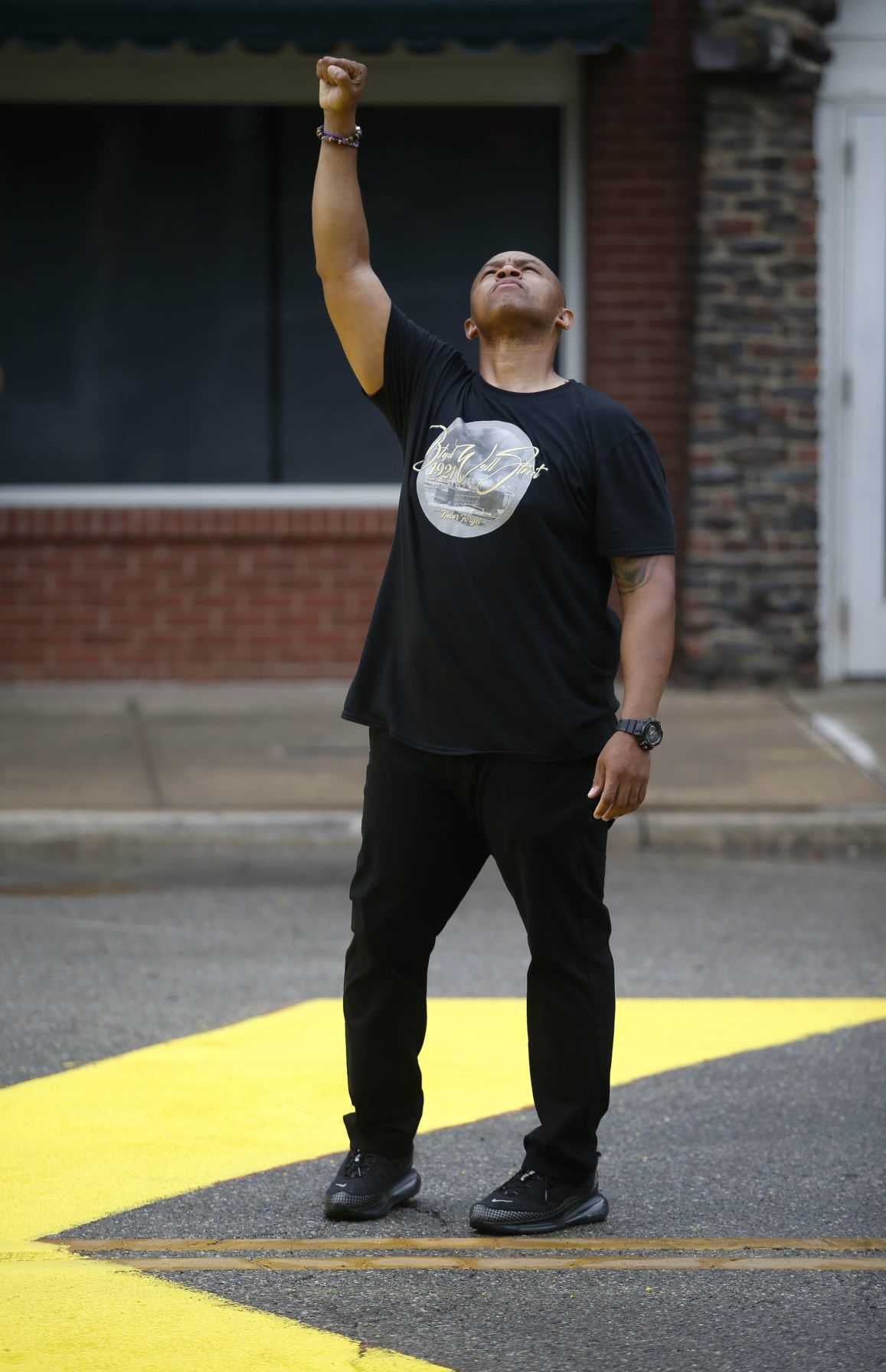 'Black Lives Matter' painted in Greenwood District